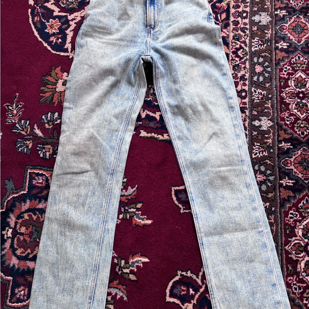 PAIGE Women's Straight Leg Jeans in Light Blue